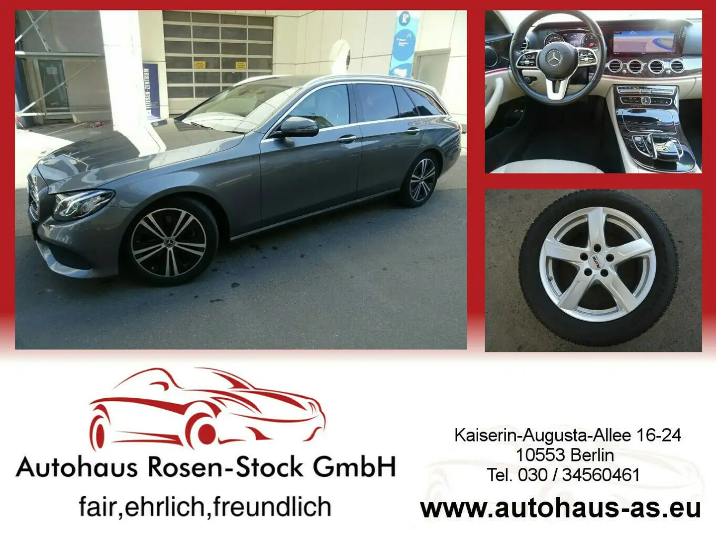 Mercedes-Benz E 220 T Diesel 9G-Tronic Avantgarde,AHK,ACC,Comand Grey - 1