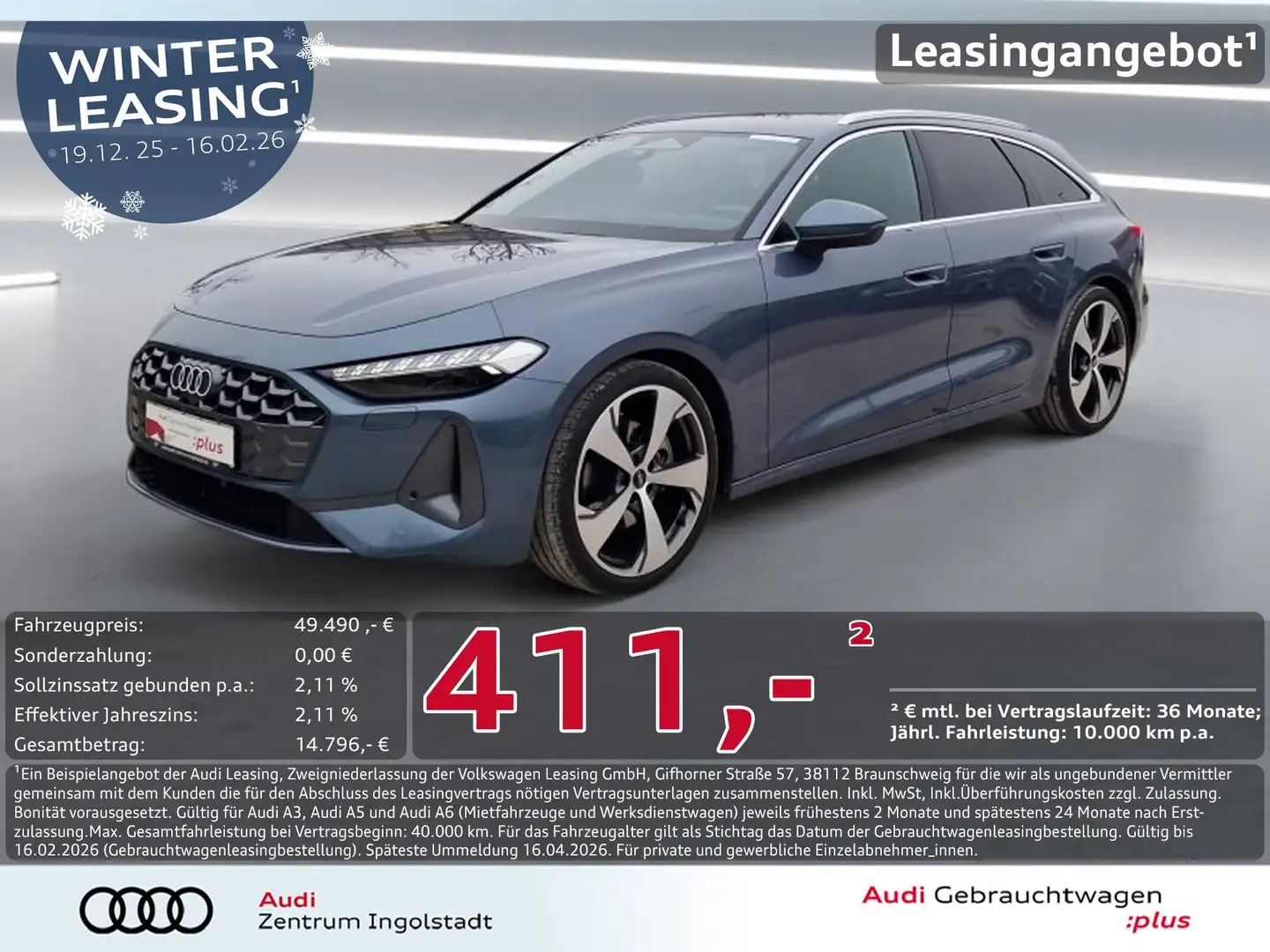 Audi A5 Avant TFSI S line Tech LED AHK ACC Kamera 20" Blau - 1