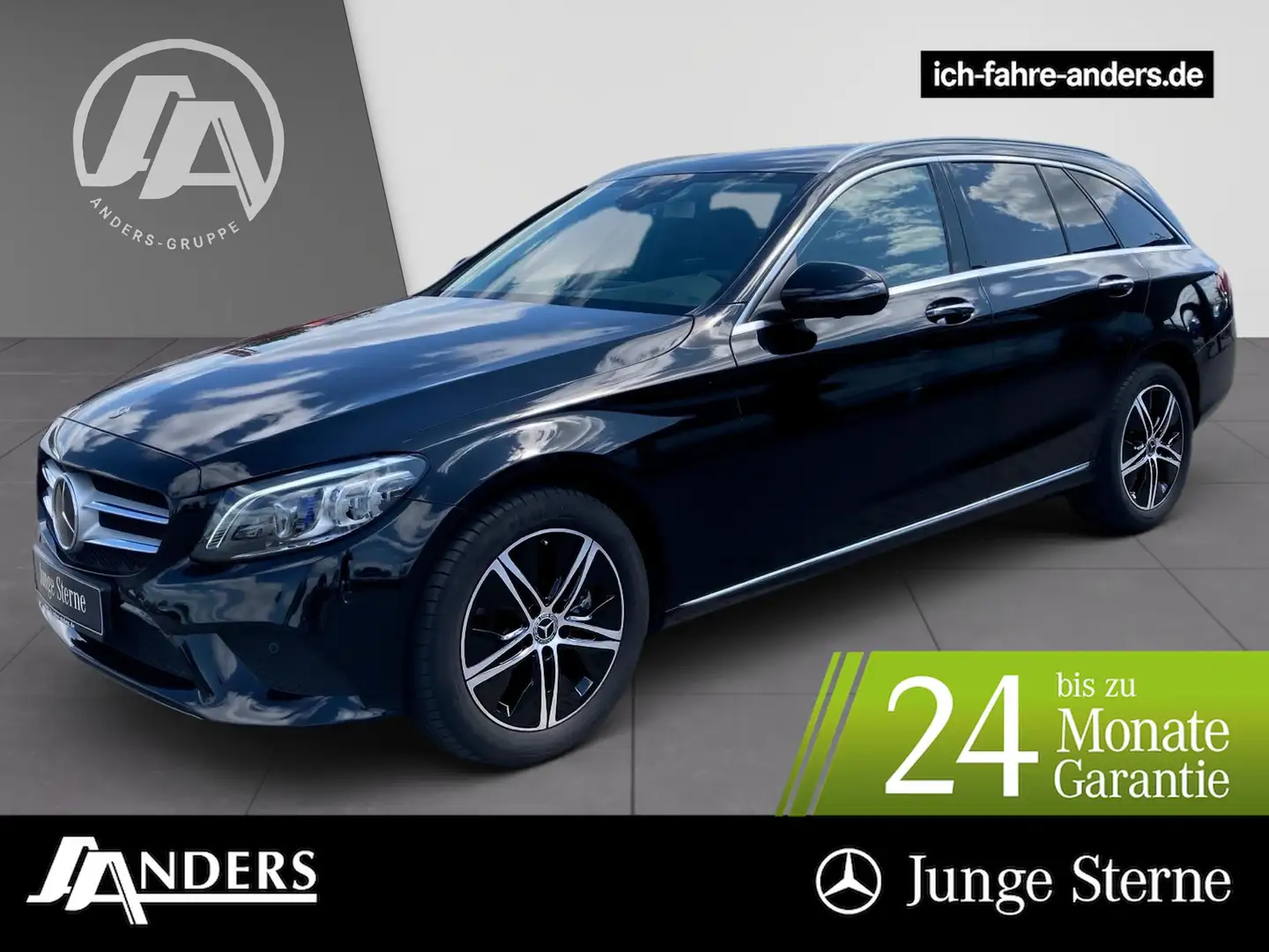 Mercedes-Benz C 220 d T Avantgarde+COM+AHK+Distr+HUD+Sthz+360° Schwarz - 1