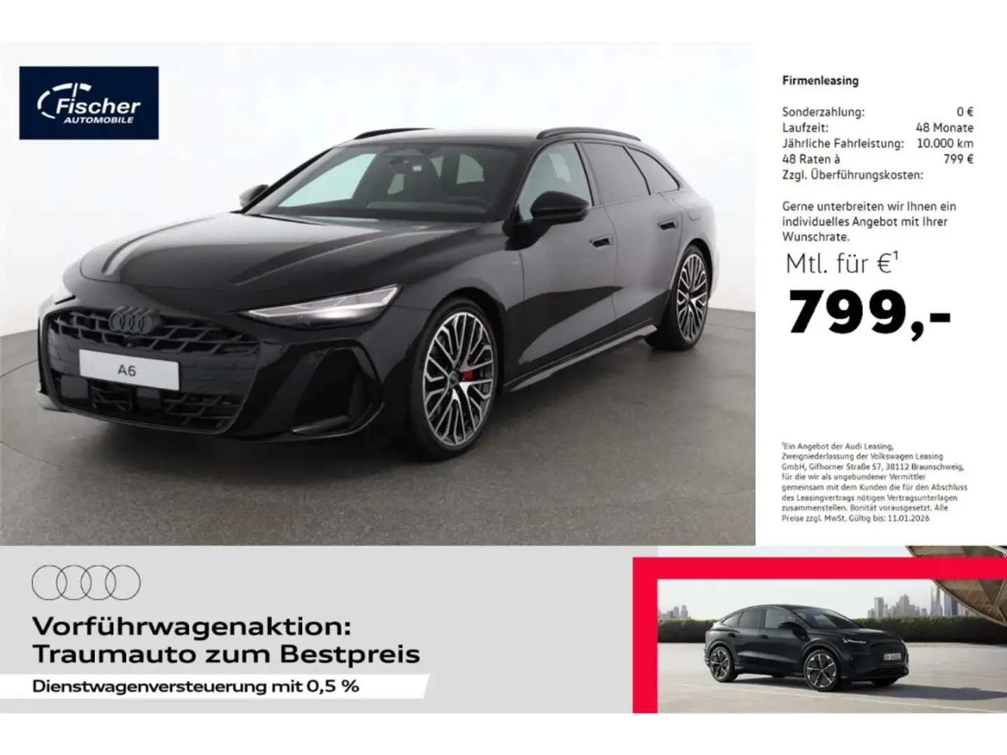 Audi A6 Avant e-hybrid quattro LP: 94.904,- /Head-up/B&O/M Zwart - 1