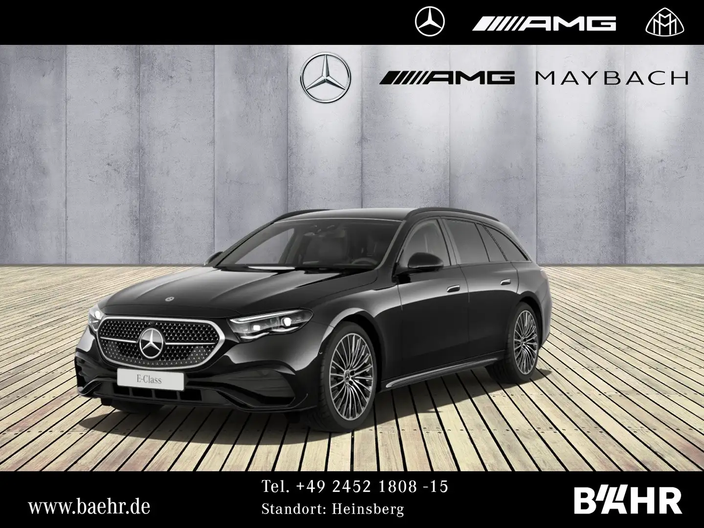 Mercedes-Benz E 220 E 220 d T AMG+Night/360°/AHK/Distronic/LMR-20" Schwarz - 1