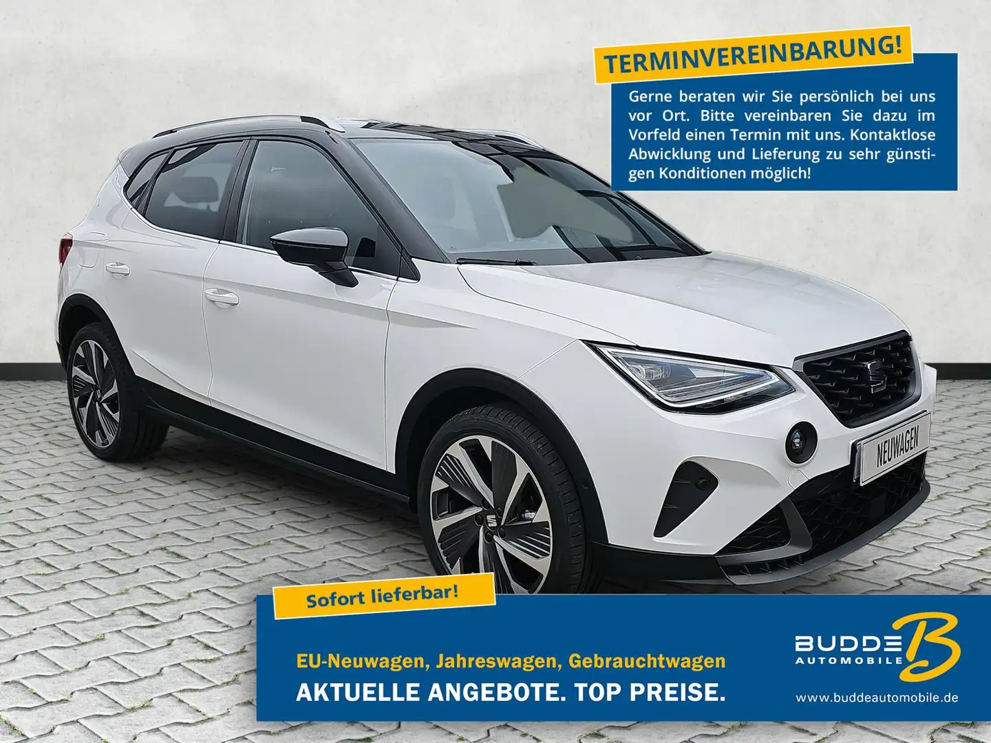 SEAT Arona 1.5 TSI DSG FR ACC / LightAssist / 18Zoll Bílá - 1