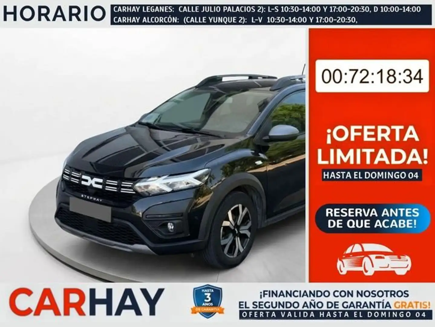 Dacia Sandero Stepway ECO-G Essential 74kW Negro - 1
