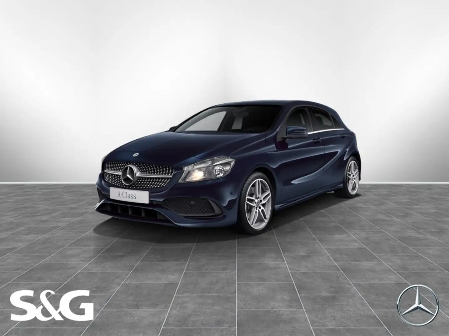 Mercedes-Benz A 220 4M AMG Park-Pilot-Sitzhzg+Tempomat Kék - 1