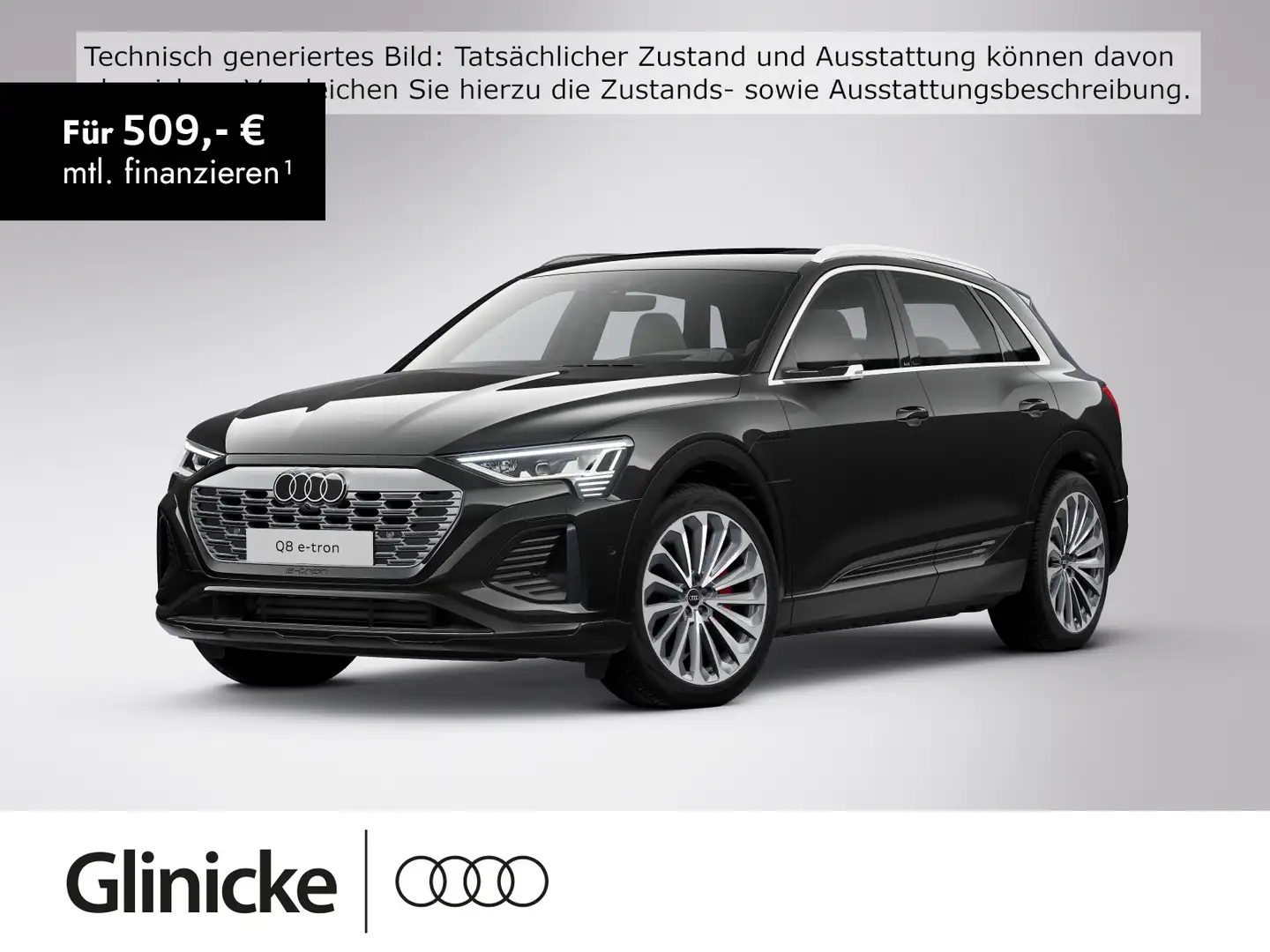 Audi Q8 e-tron Q8 S line 55 e-tron quattro 300 kW Schwarz - 1