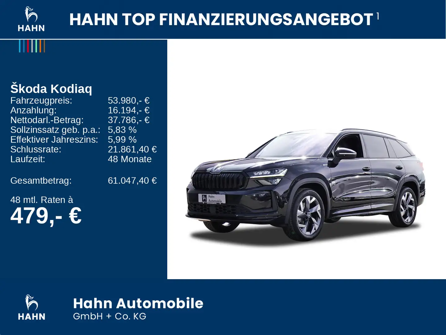 Skoda Kodiaq Sportline 2,0 TDI 193PS DSG Matrix Navi Schwarz - 2