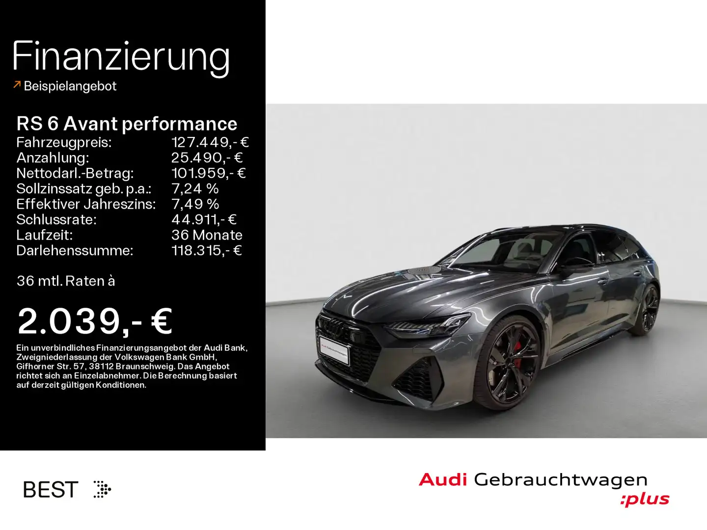 Audi RS6 *HUD*B&O*STHZG*LASER*OPTIK Grau - 1