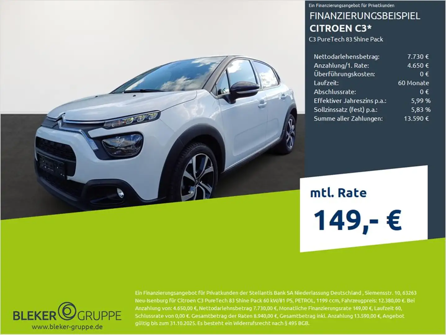 Citroen C3 Shine Pack Weiß - 1