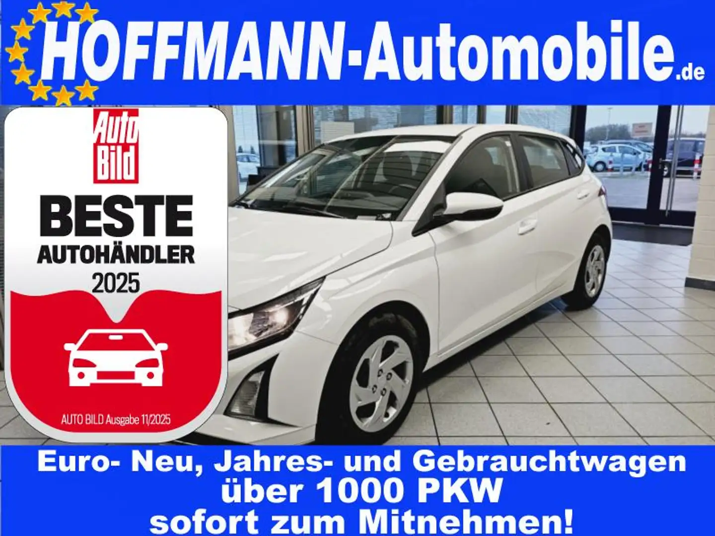 Hyundai i20 Navi,PDC+Kamera,Tempomat,Klima Weiß - 1