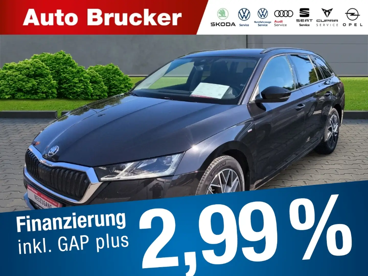 Skoda Octavia Combi Clever 2.0 TDI+Alufelgen+Navi+Klimaautomatik Schwarz - 1