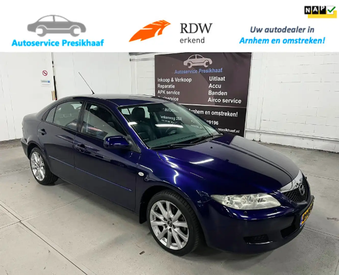 Mazda 6 Sport 2.0i Touring Automaat NAVIGATIE / VOL-LEDER Bleu - 1