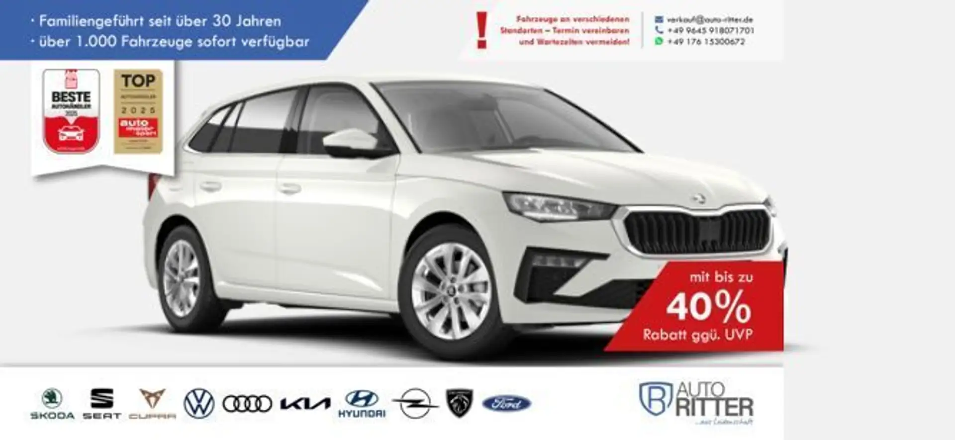 Skoda Scala Top Selection LED|Carplay|Klima|PDC|SHZ... Weiß - 1