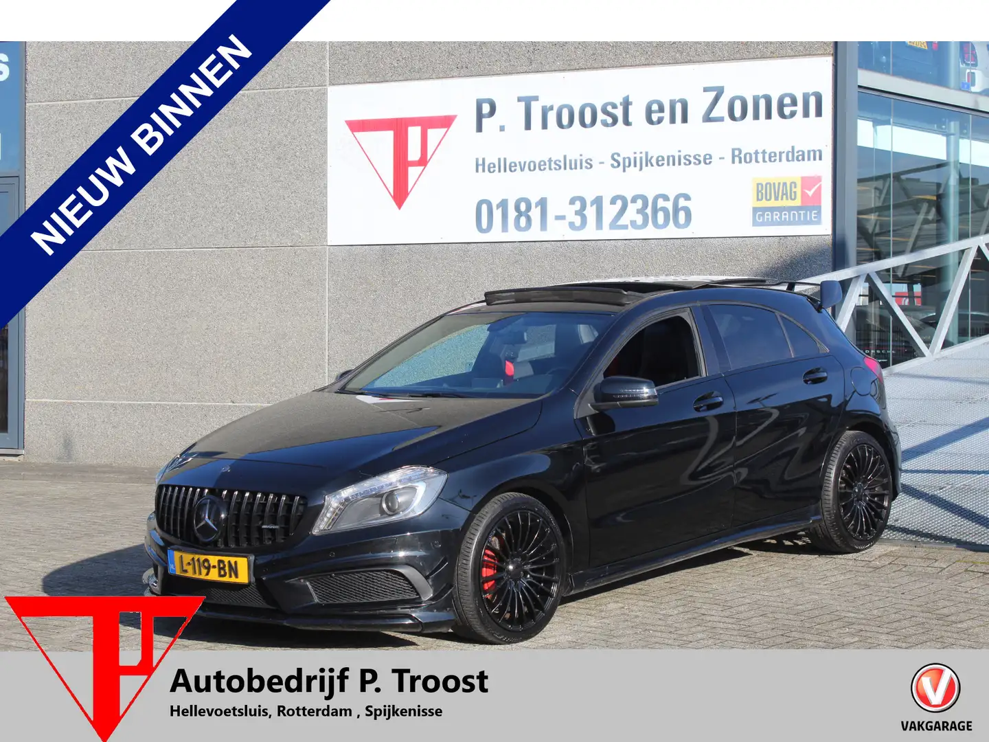 Mercedes-Benz A 200 FULL AMG PAKKET/PANO-SCHUIF/BLUETOOTH/LEDER-ALCANT Zwart - 1