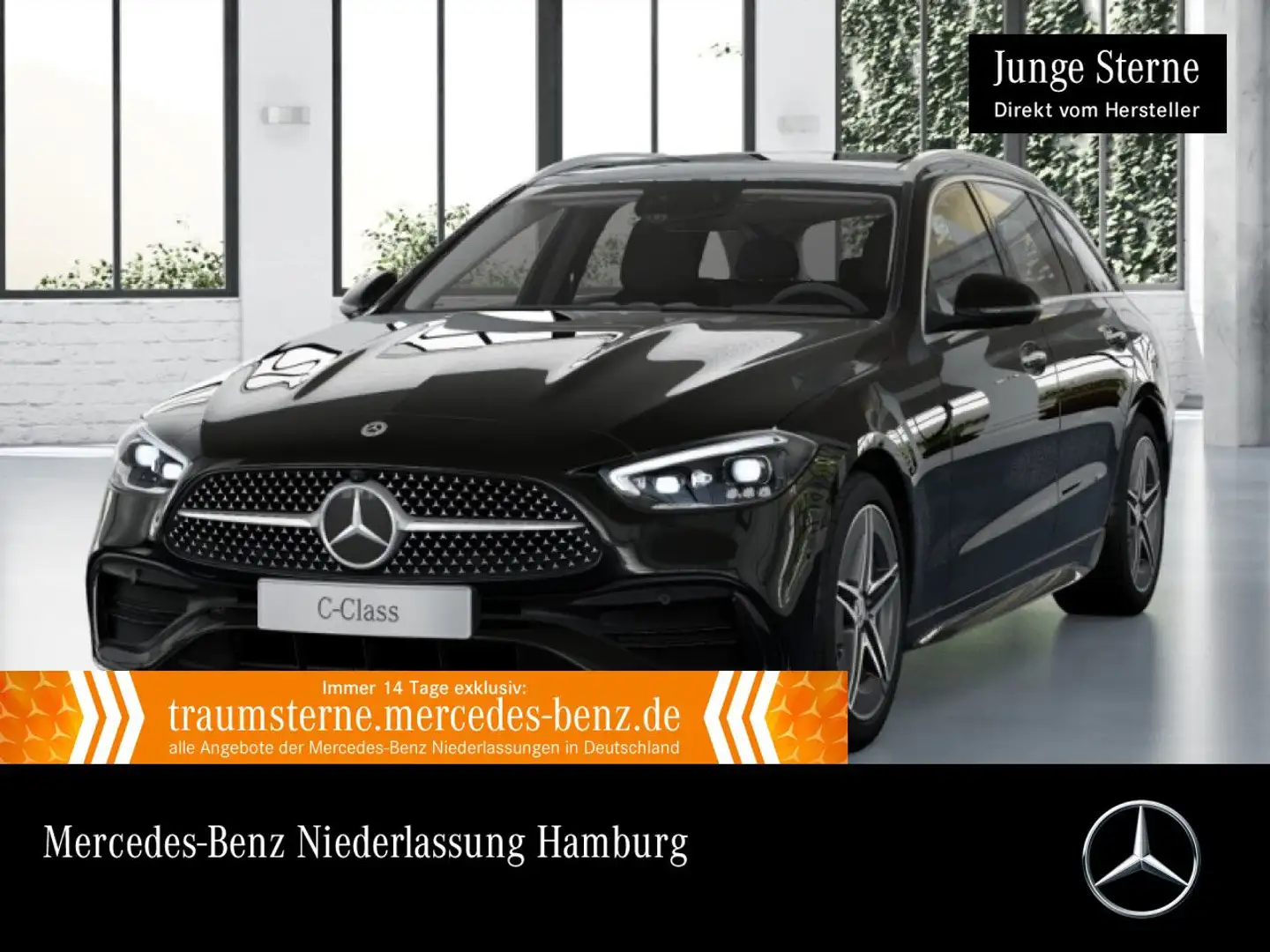 Mercedes-Benz C 300 e T AMG+PANO+360+BURMESTER+KEYLESS+9G Schwarz - 1