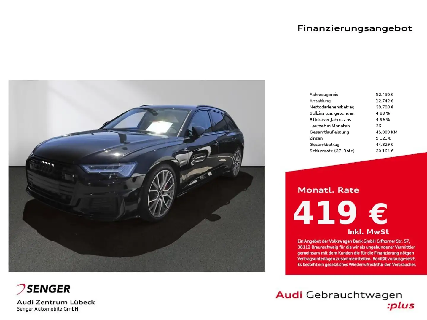 Audi A6 Avant 55 TFSI e quattro Sport Matrix Navi B&O Noir - 1