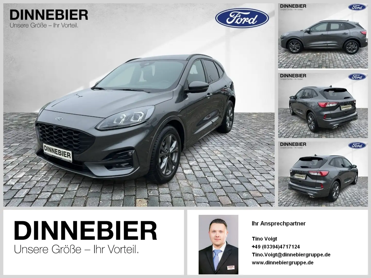 Ford Kuga ST-Line X LED+AHK+Glasdach+Kamera+SHZ Gris - 1
