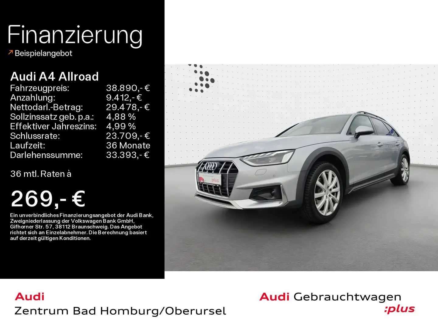 Audi A4 allroad A4 allroad quattro 40 TDI*Einparkhilfe*Matrix*vi Silber - 1
