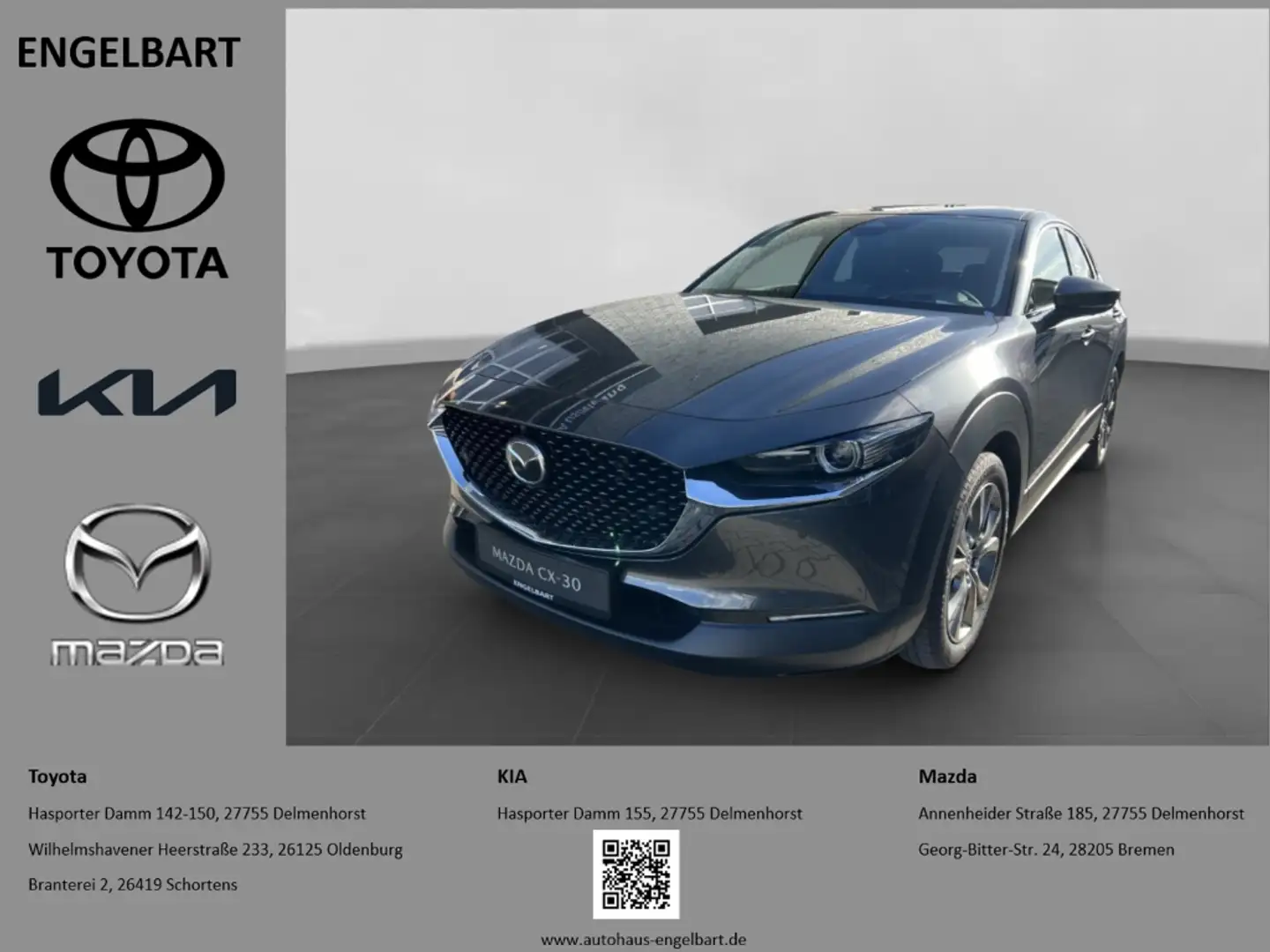 Mazda CX-30 Exclusive-Line 2.0L Alexa Head-UP Bose Matrix-LED Grau - 1