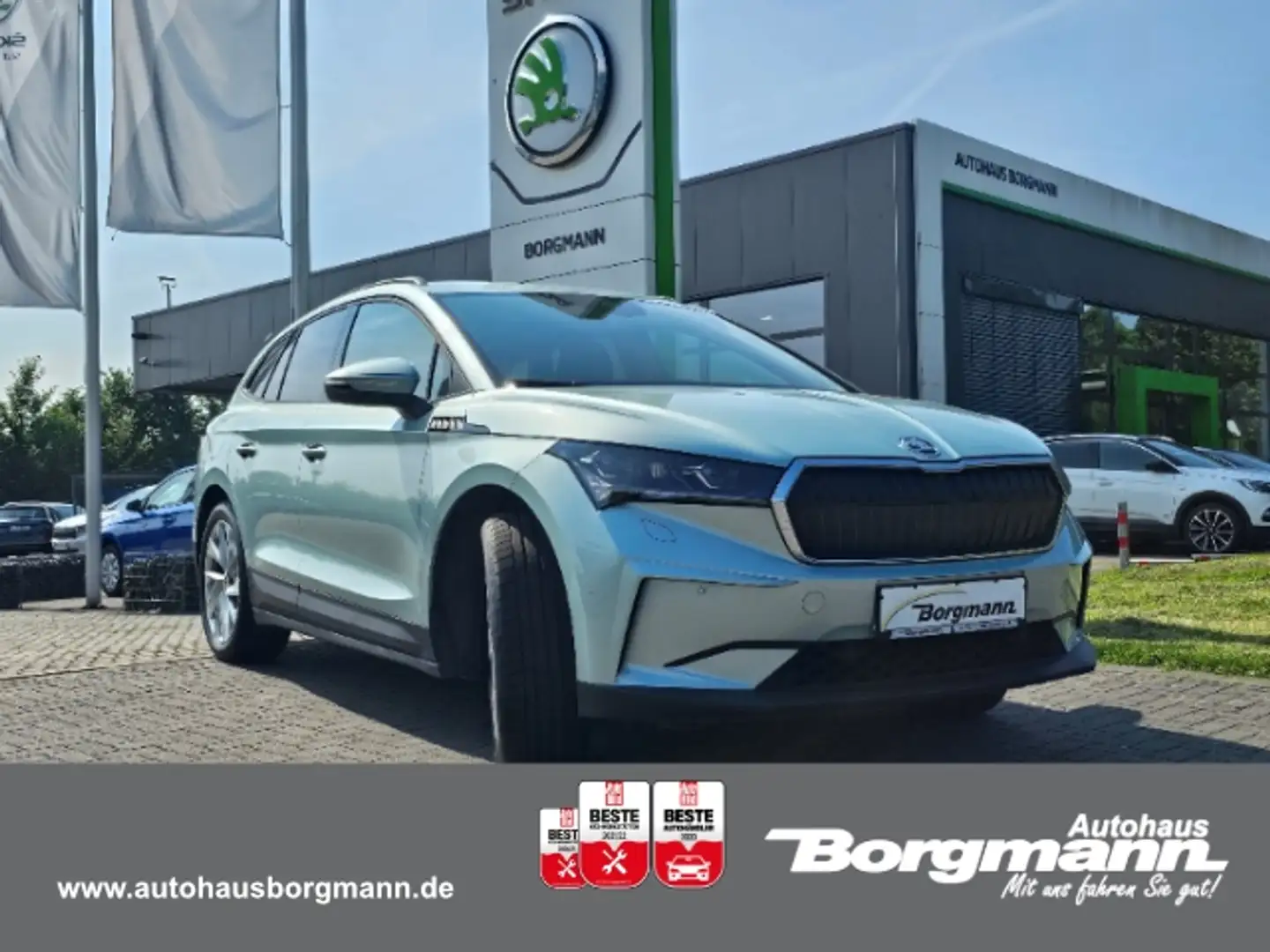 Skoda Enyaq 60 Lodge Akkuzertifikat NAV LED ACC ALU Silber - 1