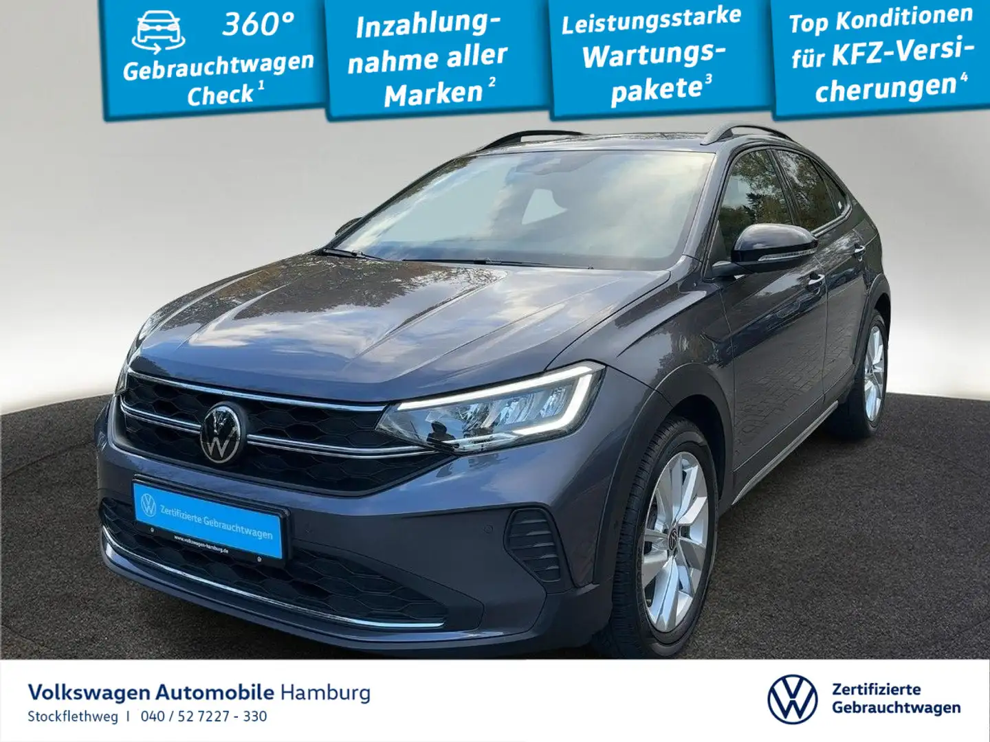 Volkswagen Taigo 1.0 TSI Goal DSG ACC Navi LED CarPlay Shzg Grau - 1