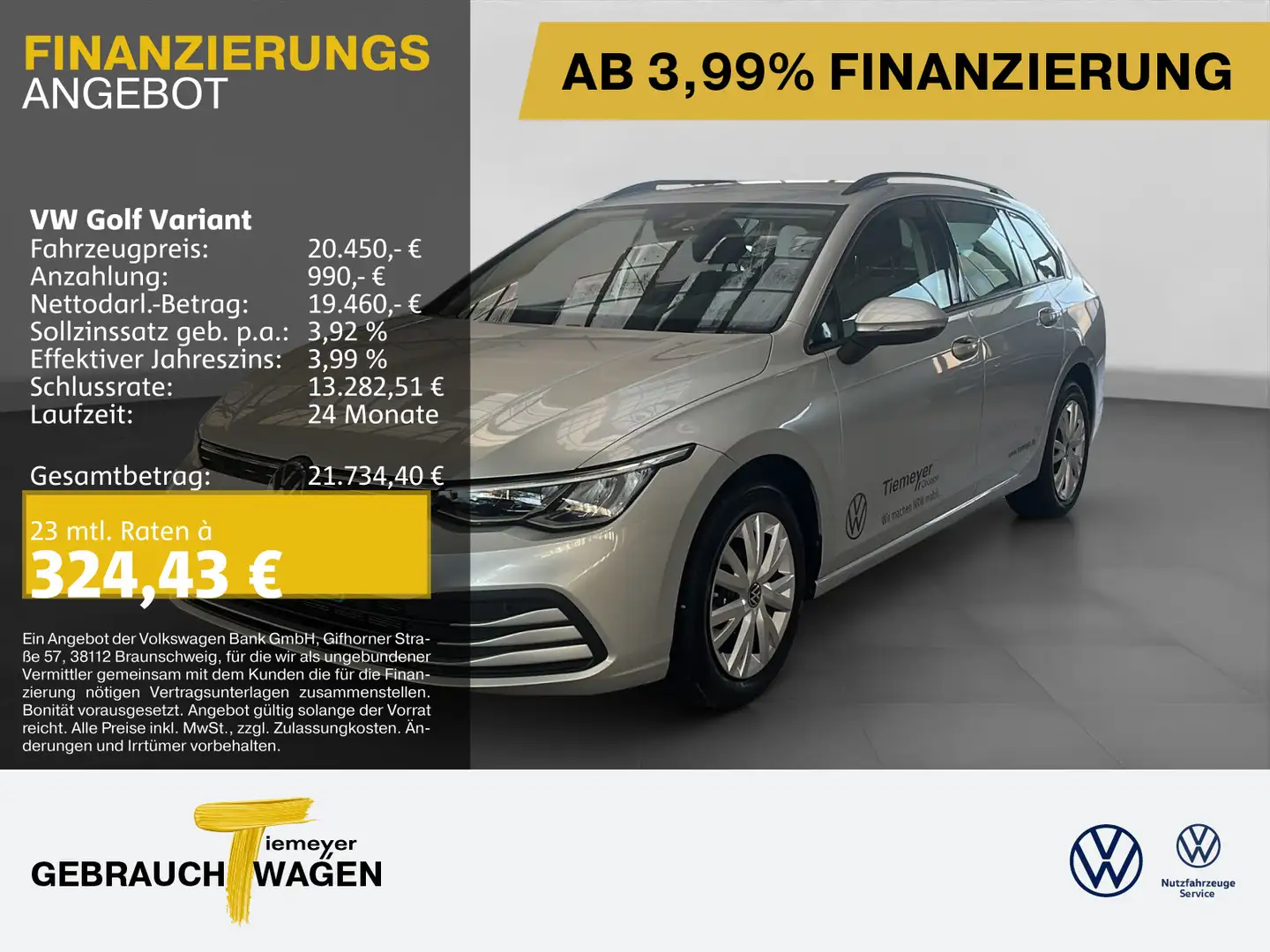 Volkswagen Golf Variant 1.0 TSI LIFE NAVI VERKEHRSZEICHENER Argent - 1
