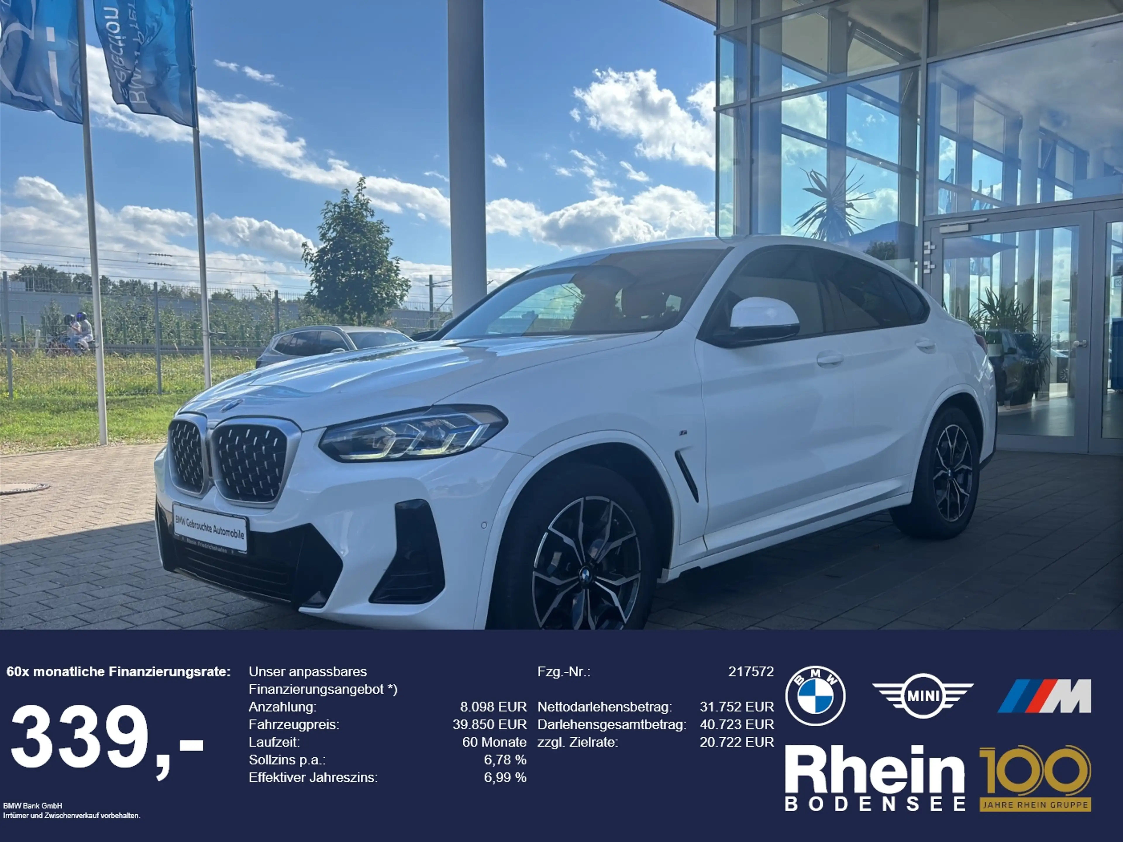BMW X4 xDrive30i M Sport AHK HuD Laser Komfortzug.