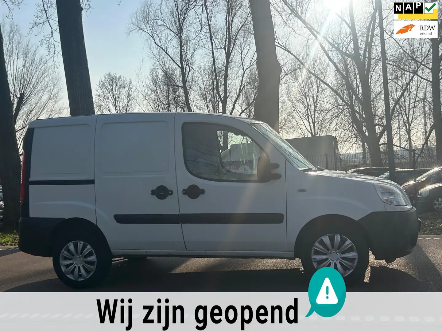Fiat Doblo 1.4 Basis BENZINE!MARGE!APK!KOOPJE! Wit - 1