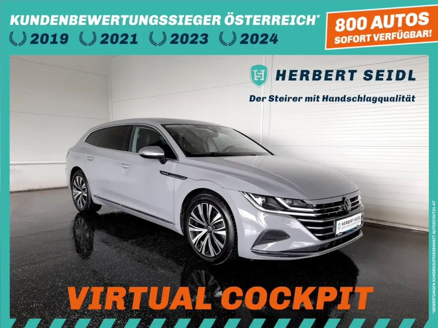 Volkswagen Arteon SB ELEGANCE 2,0 TDI DSG *SKY / VOLL-LED MIT FLA & DYN BLINKER / 18 ZOLL / VIRTUELL / NAVI / ACC / KAMERA / E-KLAPPE / KEY Grau - 1