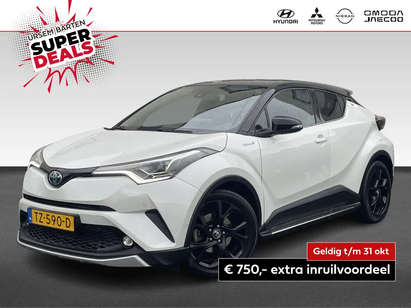 Toyota C-HR 1.8 Hybrid Bi-Tone | leder | JBL Audio | Twotone | Blanc - 1