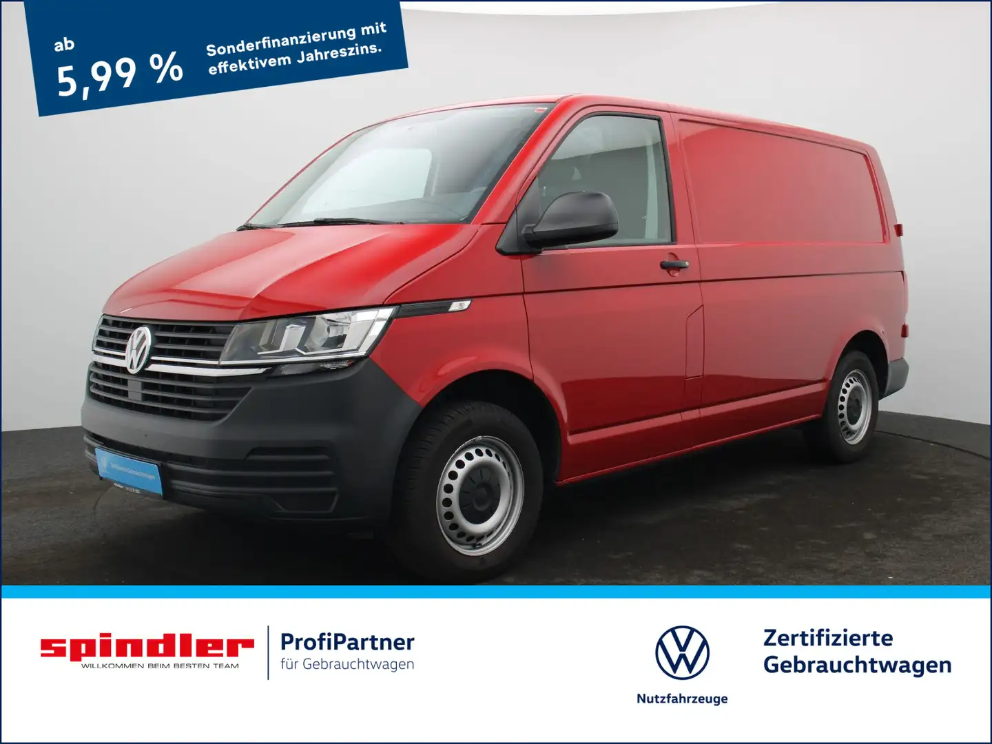 Volkswagen T6.1 Transporter / Sortimo, Heckflügeltüren, DAB Roşu - 1