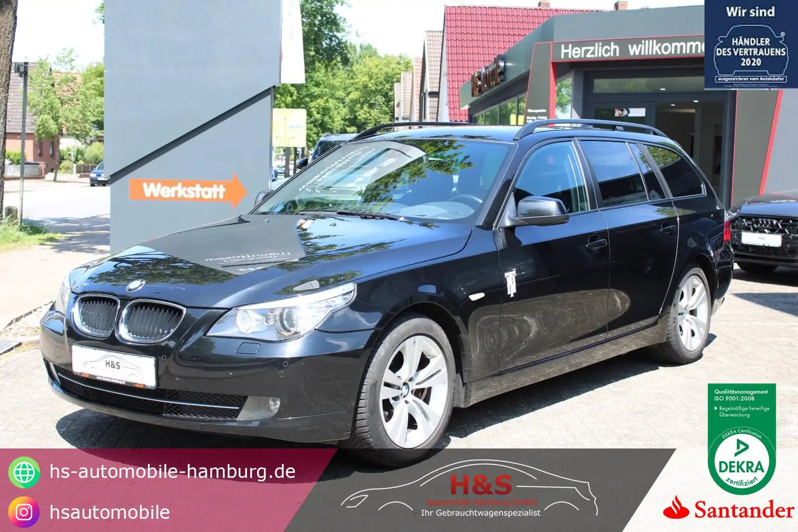 BMW 520 d Edition Lifestyle*AHK*HUD*SOFTCLOSE*PDC Schwarz - 1
