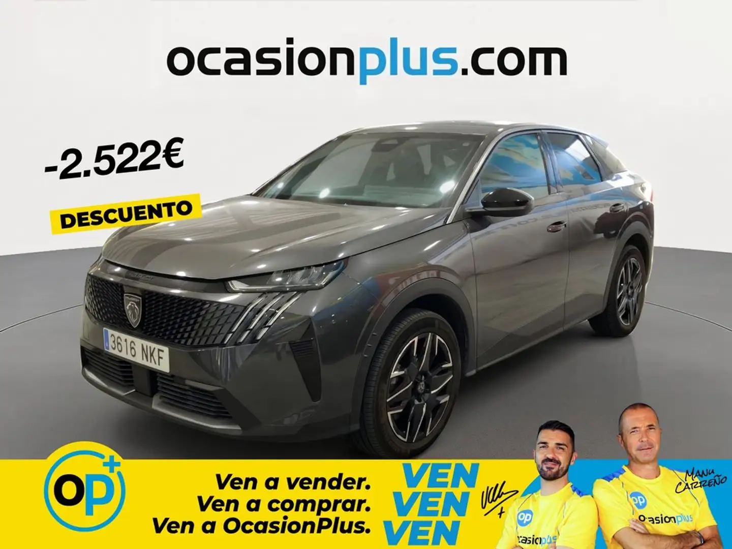 Peugeot 3008 Hybrid Allure eDCS6 145 Gris - 1