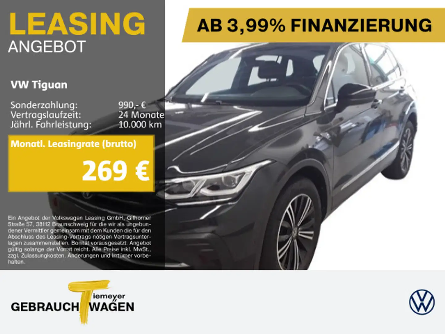 Volkswagen Tiguan 2.0 TDI DSG MOVE IQ 7S VIRTUAL STDHZ AHK Grau - 1