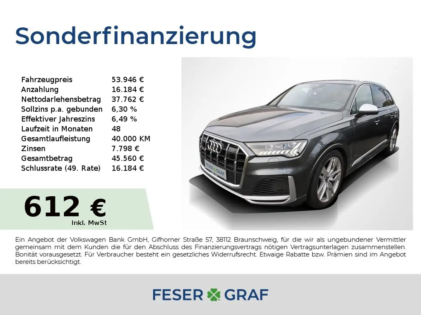 Audi SQ7 TFSI Pano,Standhzg,HDMatrix,AHK,B&O,HUD siva - 1
