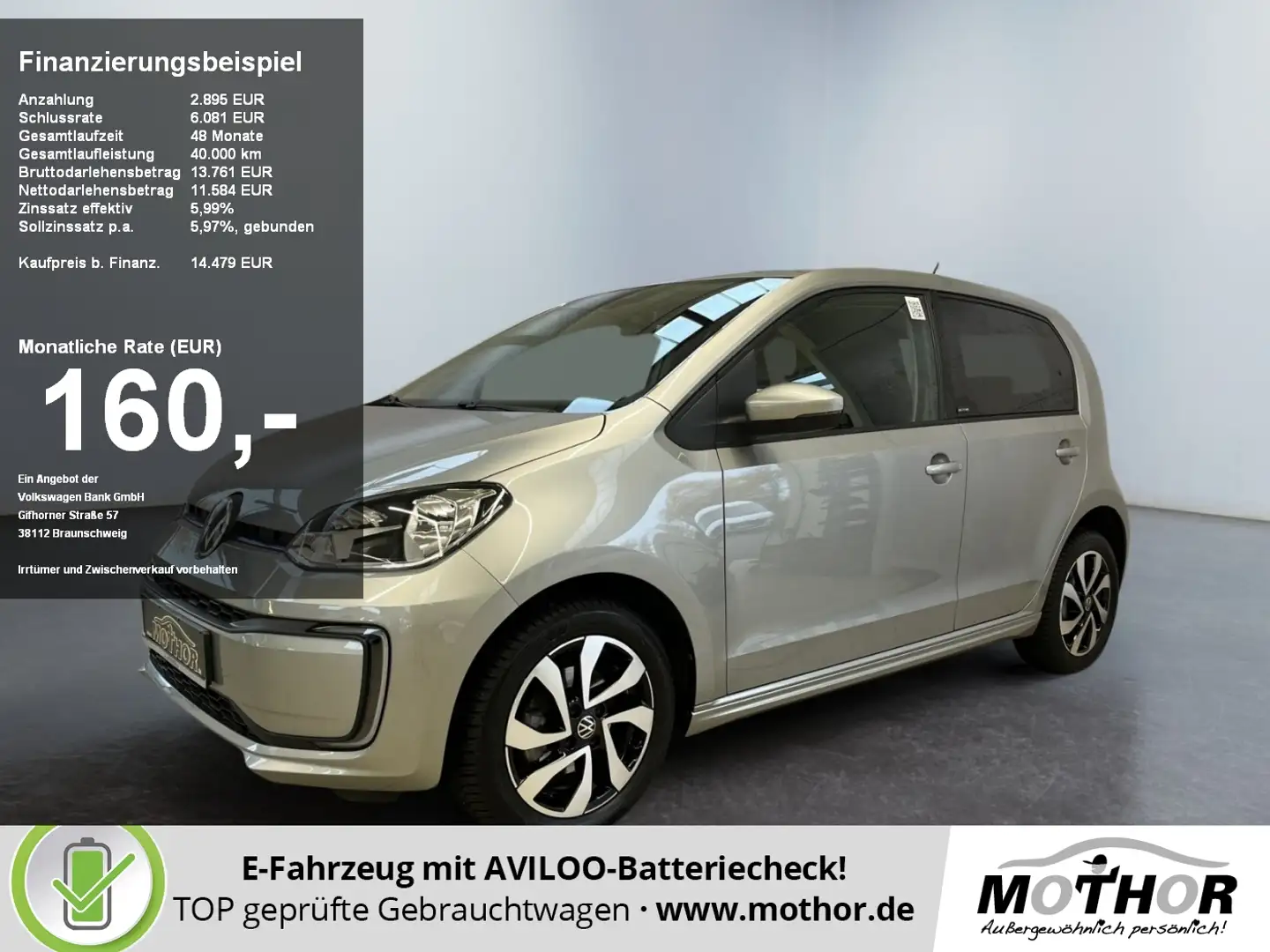 Volkswagen e-up! Active 32,3 kWh Sitzheizung Klimaautomatik Silber - 1