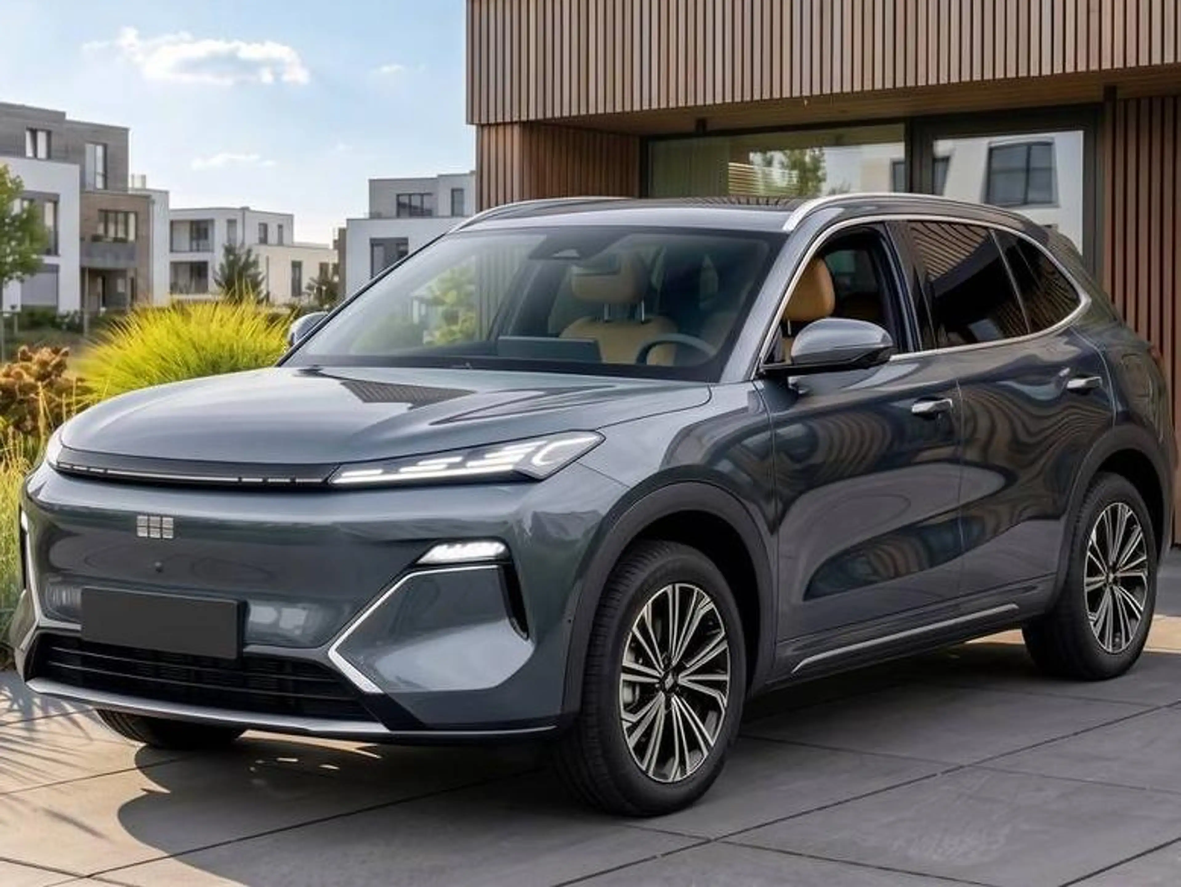 Geely Starray EM-i NEUF - Finition MAX+ / Volcanic Grey / Bleu Glacier - Intérieur Brun Ambre