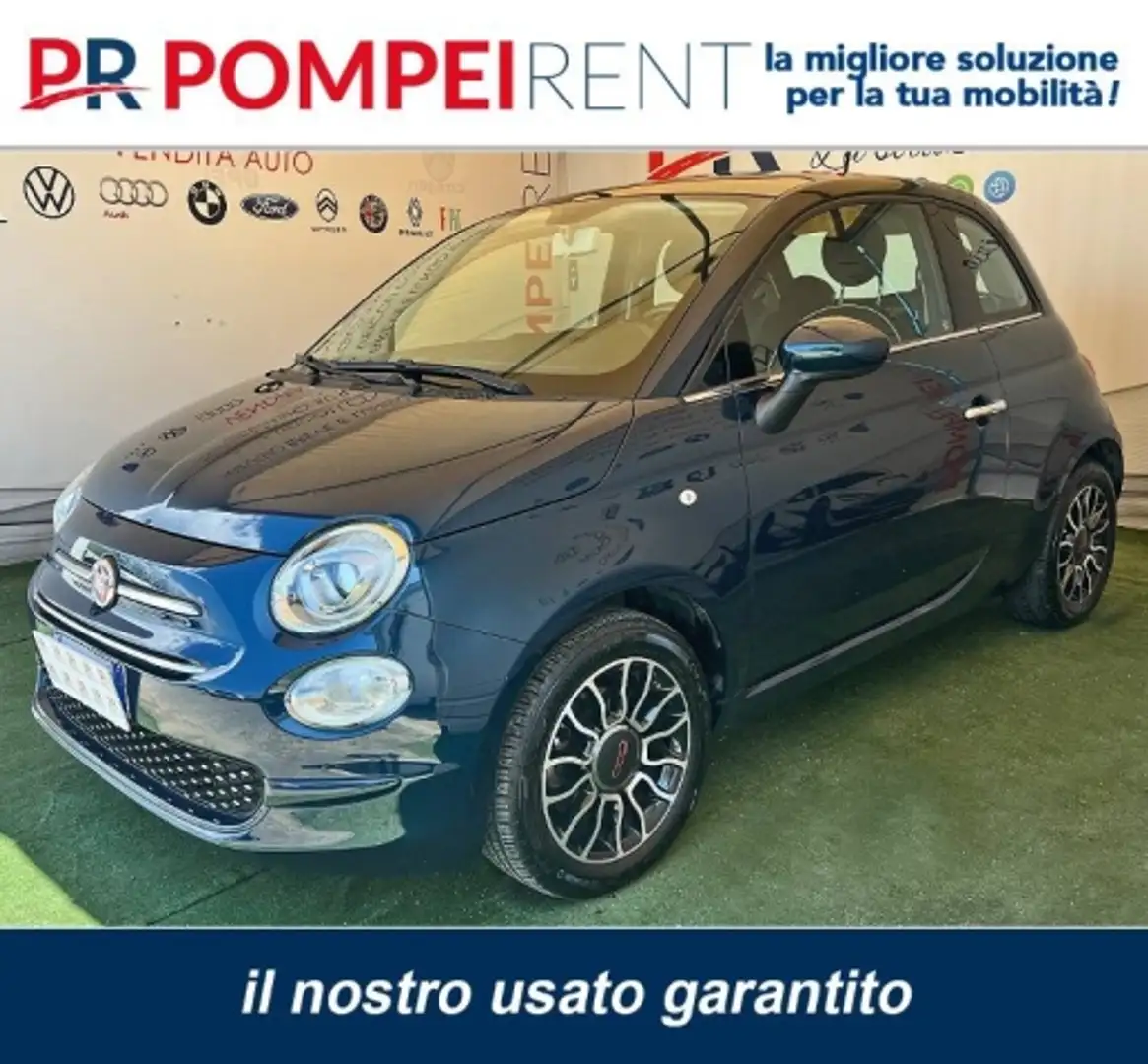 Fiat 500 1.2 Lounge 69cv Bleu - 1