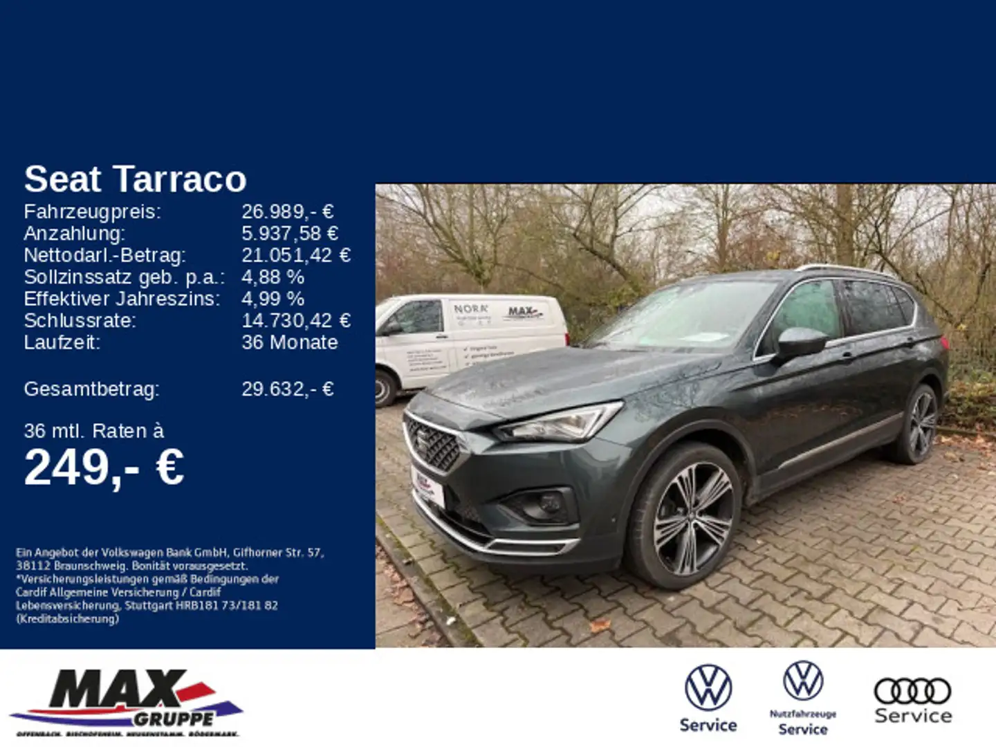 SEAT Tarraco 1.5 TSI ACT Xcellence LED+KAMERA+ACC+BEA Grau - 1