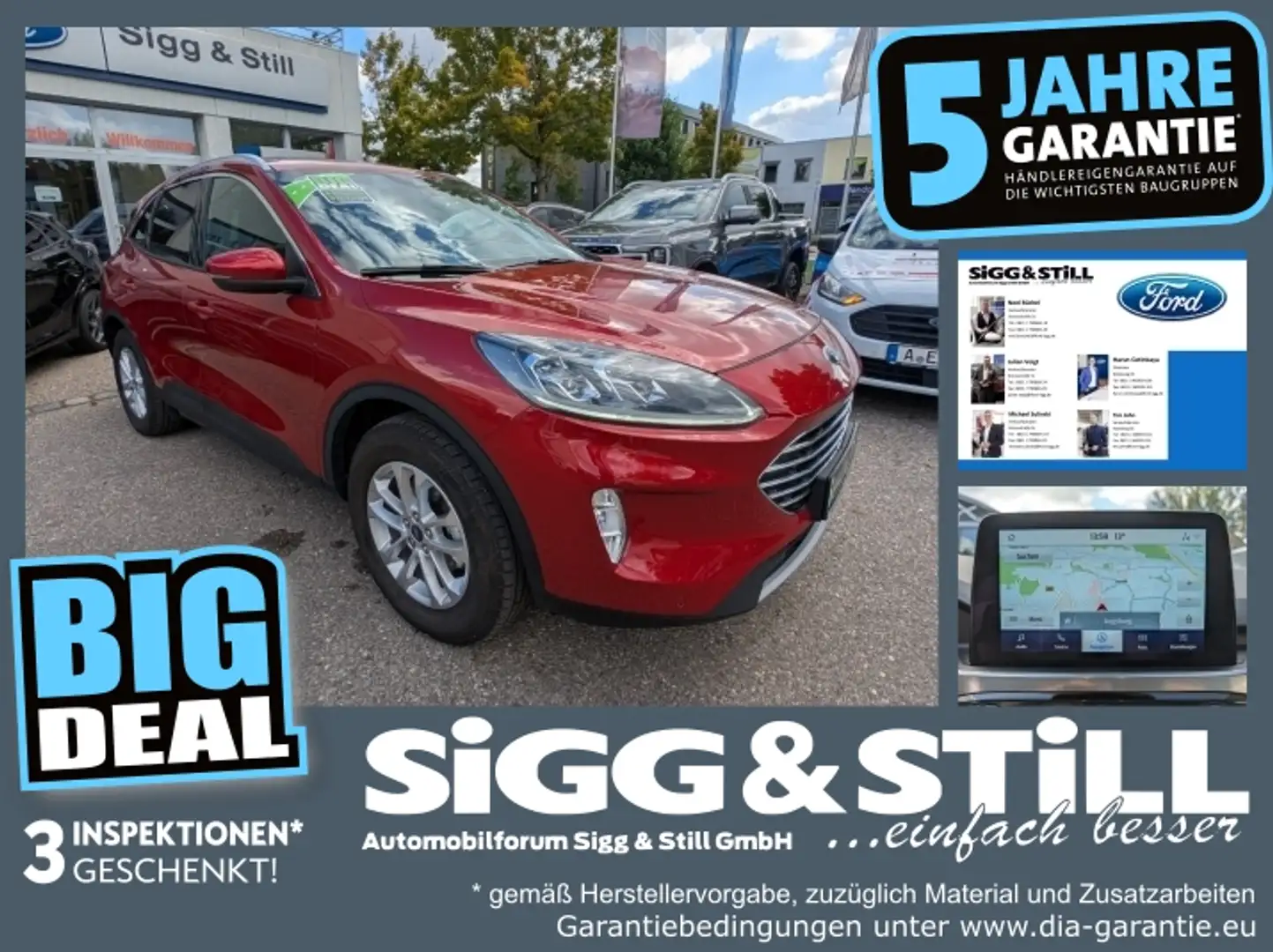 Ford Kuga 2.5 PHEV Titanium X AHK*LED*NAVI*SHZ*PDC*CAM Rot - 1