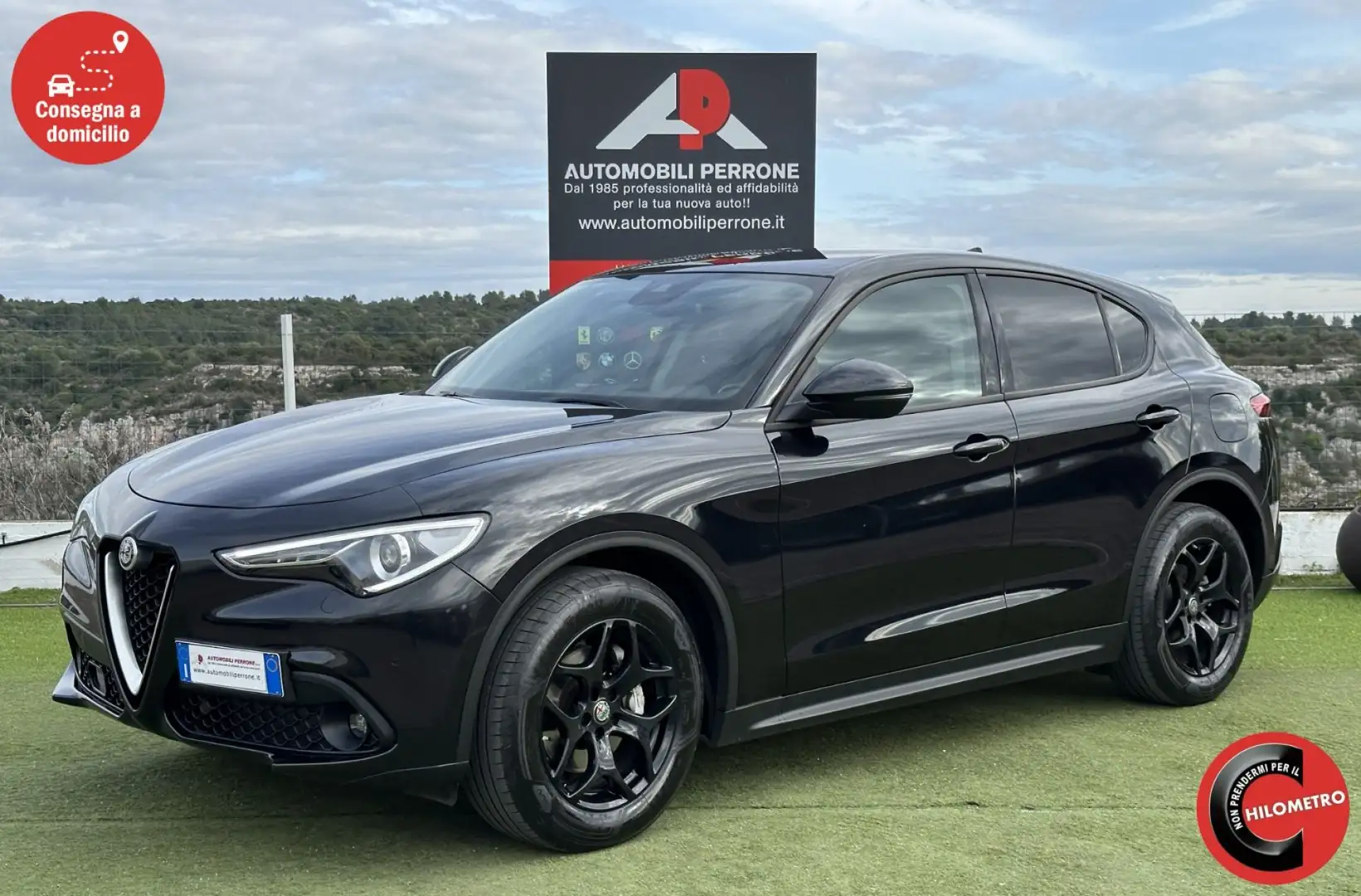 Alfa Romeo Stelvio 2.2 TD 190cv AT8 Q4 MY21 (Navi/APP/Retro/LED) Nero - 1