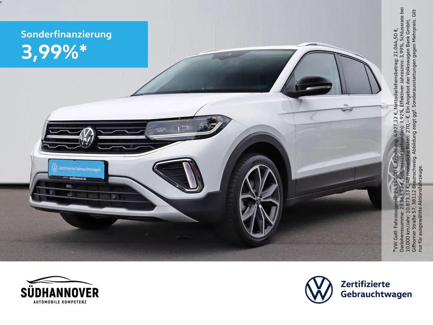 Volkswagen T-Cross Style 1.5 TSI DSG AHK+NAVI+LED+SHZ+PDC Weiß - 1
