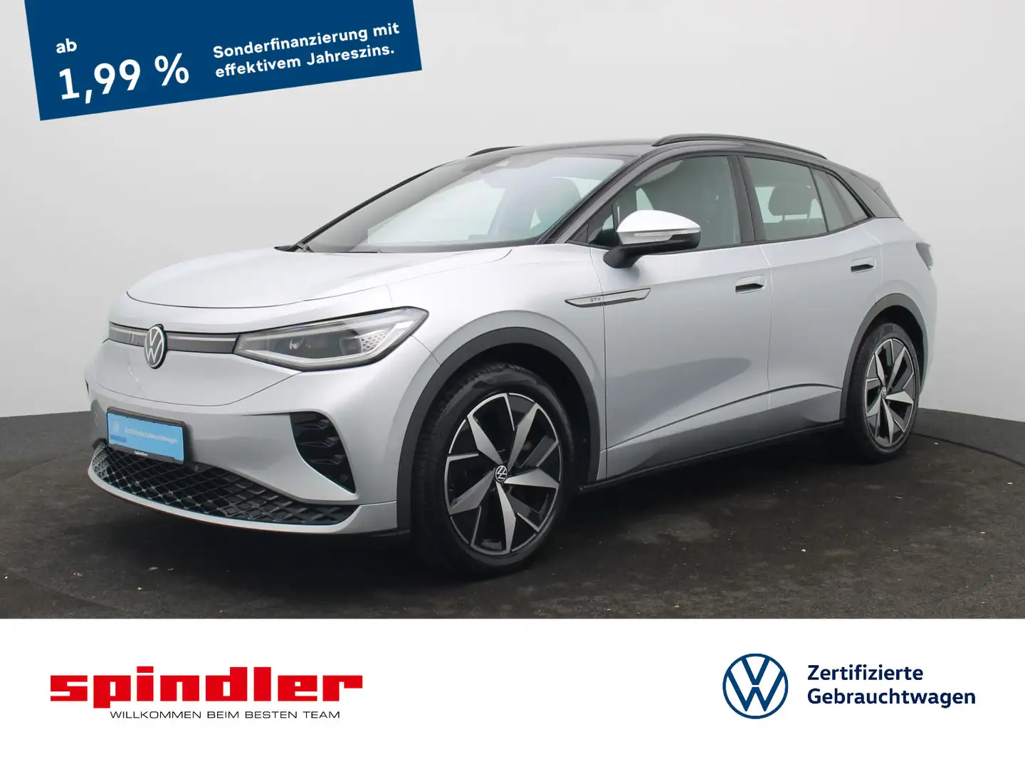 Volkswagen ID.4 GTX 4M / Navi, Matrix, Wärmepumpe, AHK, RFK Silber - 1