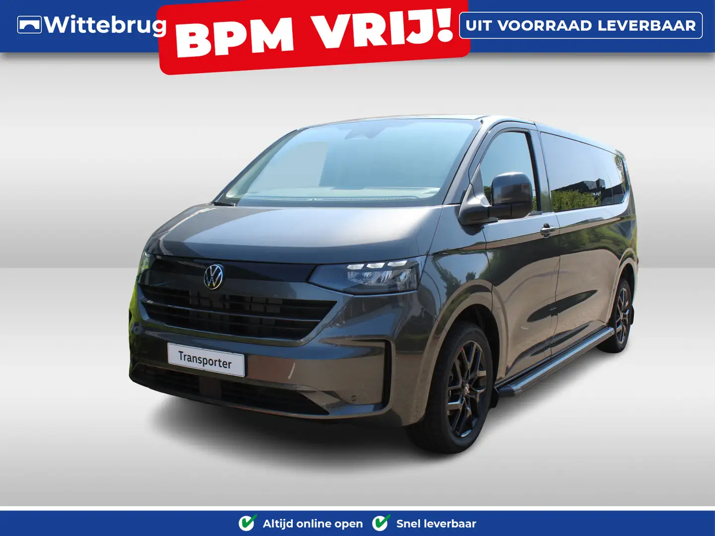 Volkswagen Transporter 2.0 TDI L2H1 30 Style 150 pk automaat, intro pakke Grijs - 1