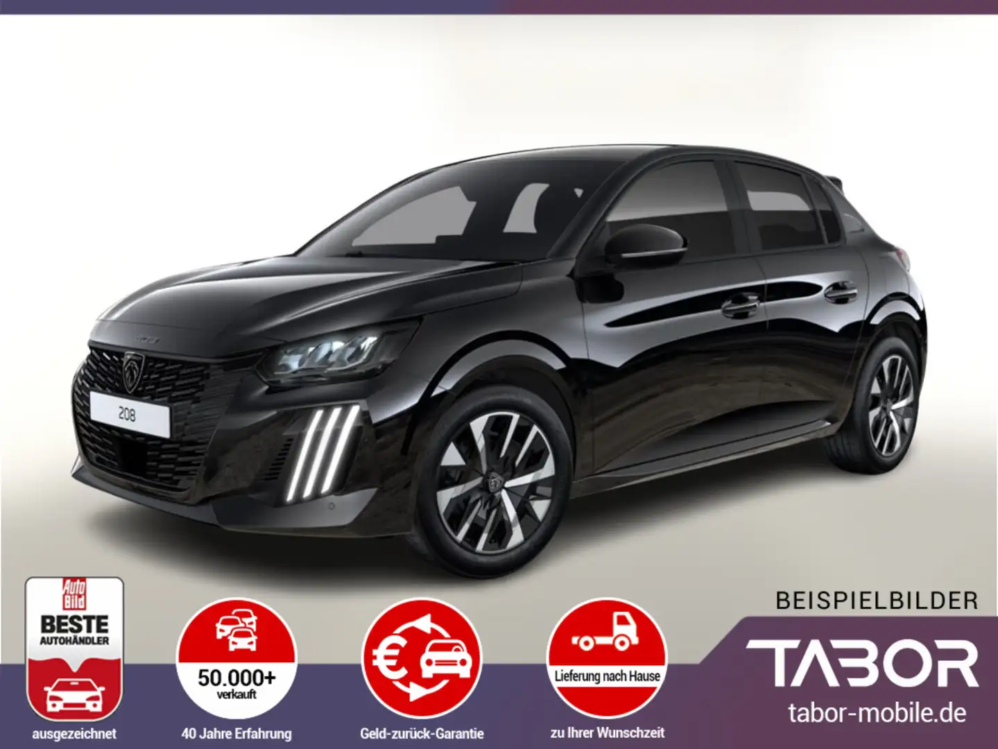 Peugeot 208 MHEV 110 DSC6 Business Nav Privacy Kam 2xPDC Schwarz - 1