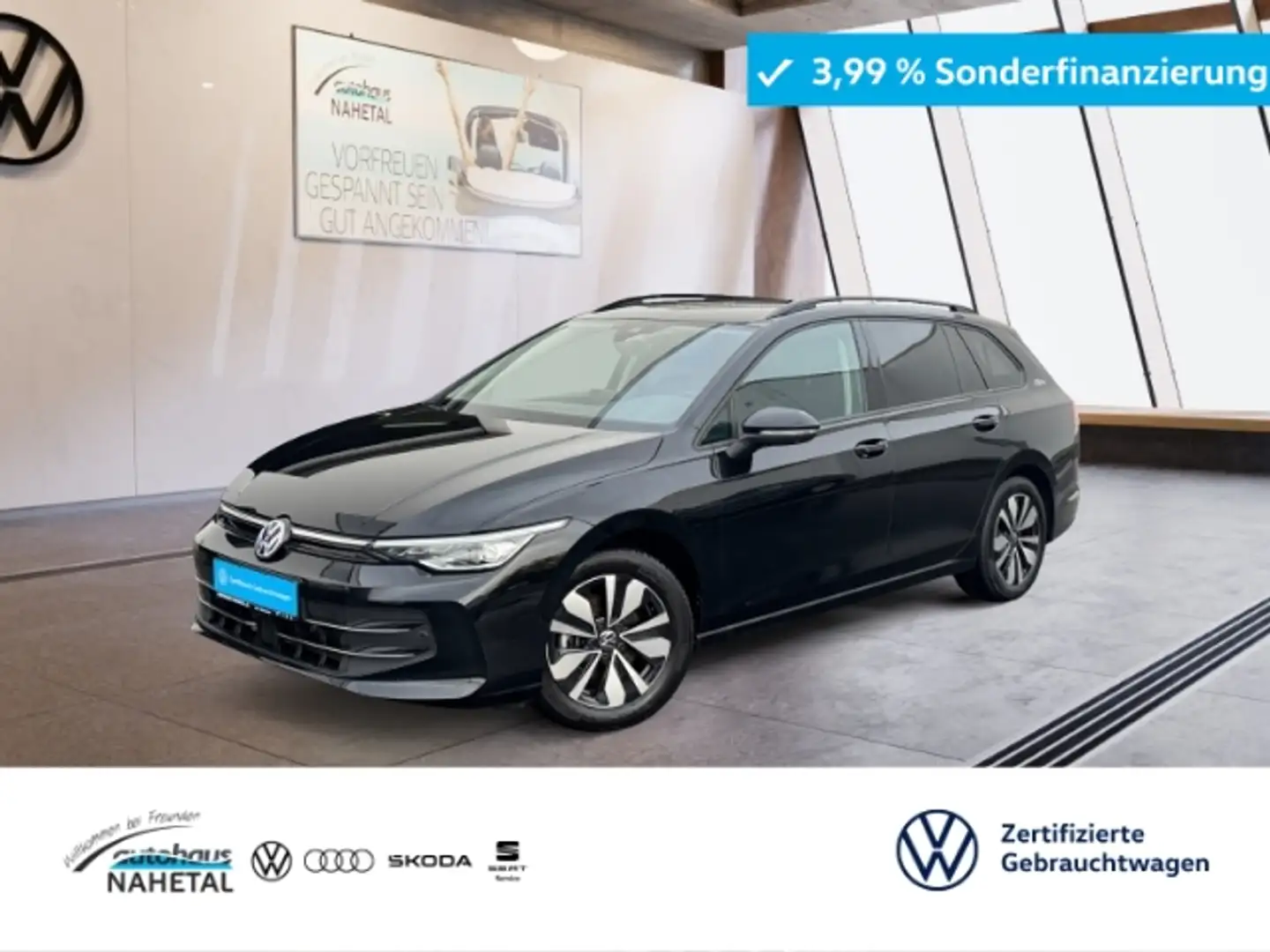 Volkswagen Golf Variant 1.5eTSI DSG Goal LED+ NAVI AHK ACC 3Z-KLIMA TRAVEL Schwarz - 1