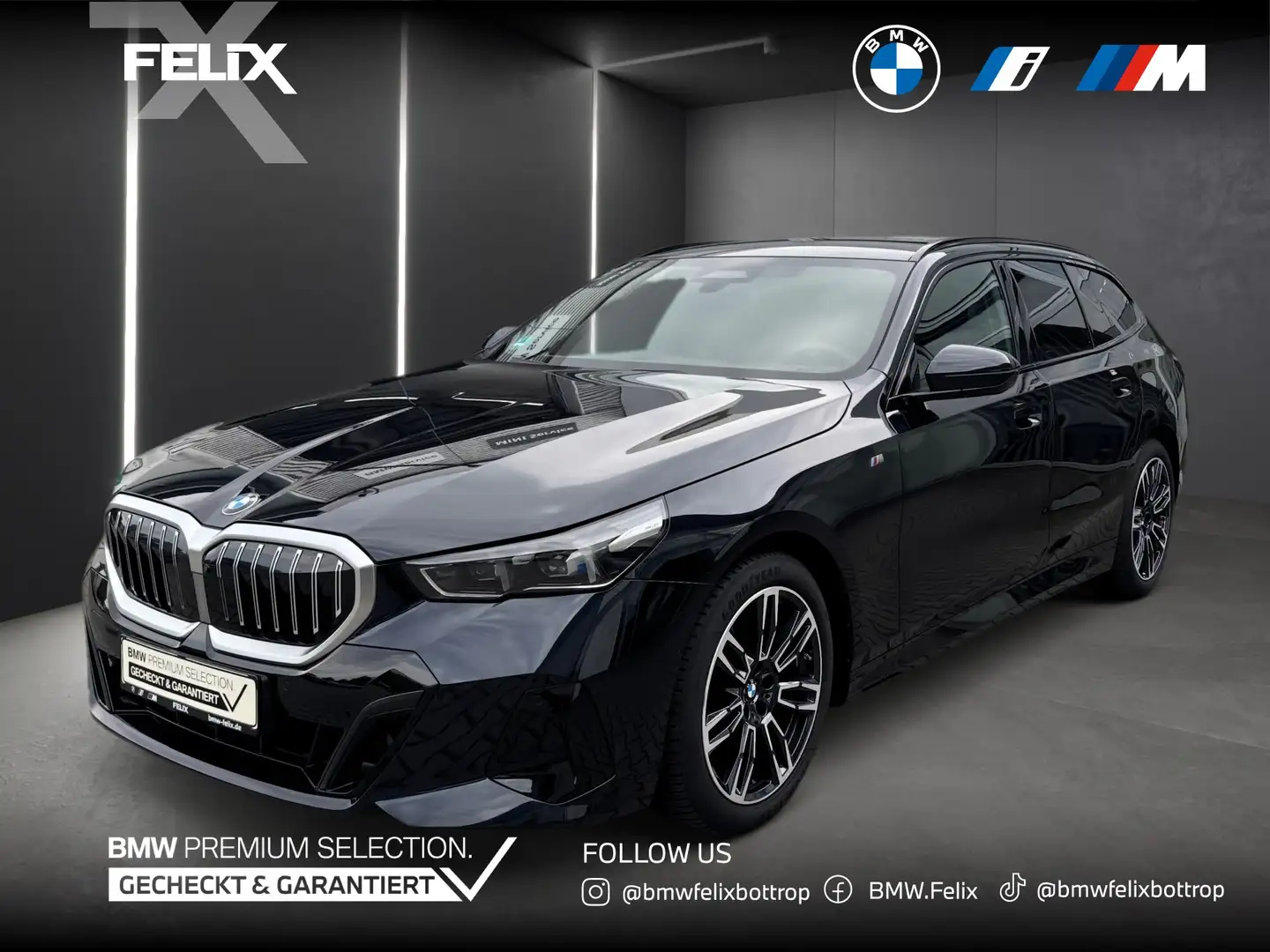 BMW 520 d Touring xDrive+M SPORTPAKET+AHK+HARMAN/KARDON Schwarz - 1