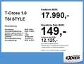 Volkswagen T-Cross 1.0 TSI STYLE ACC+AHK+LED+Navi+SHZ+Kam. Noir - thumbnail 4