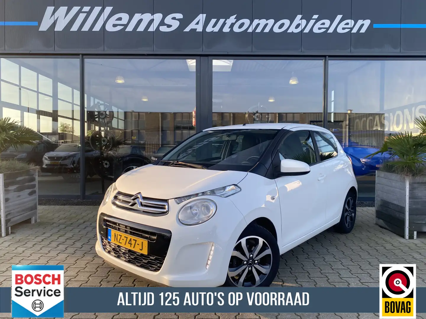Citroen C1 1.0 e-VTi Shine Navigatie, Airco & Camera Blanc - 1