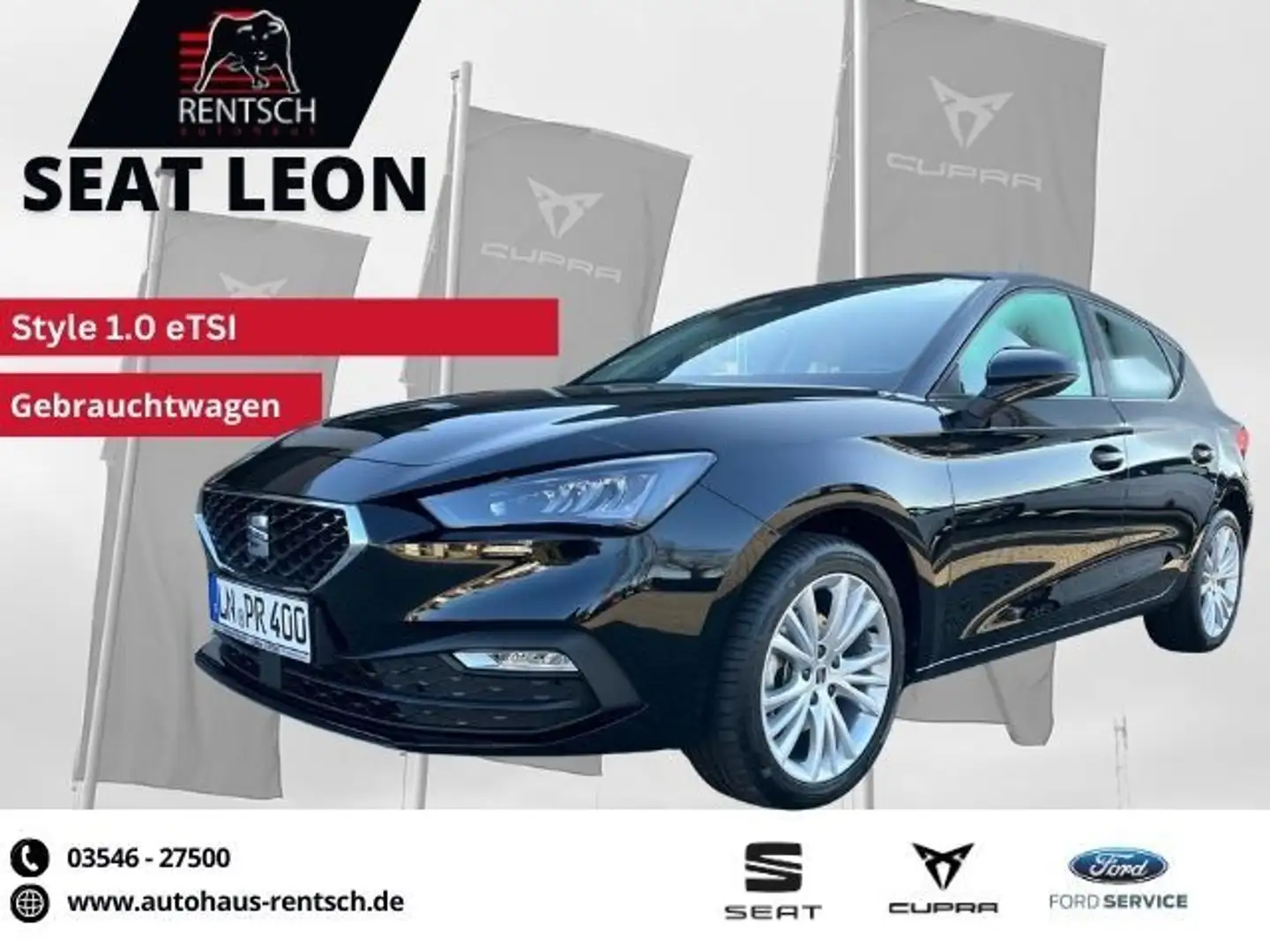 SEAT Leon Style 1.0 eTSI DSG  *LED*SHZ*EPH* Noir - 1