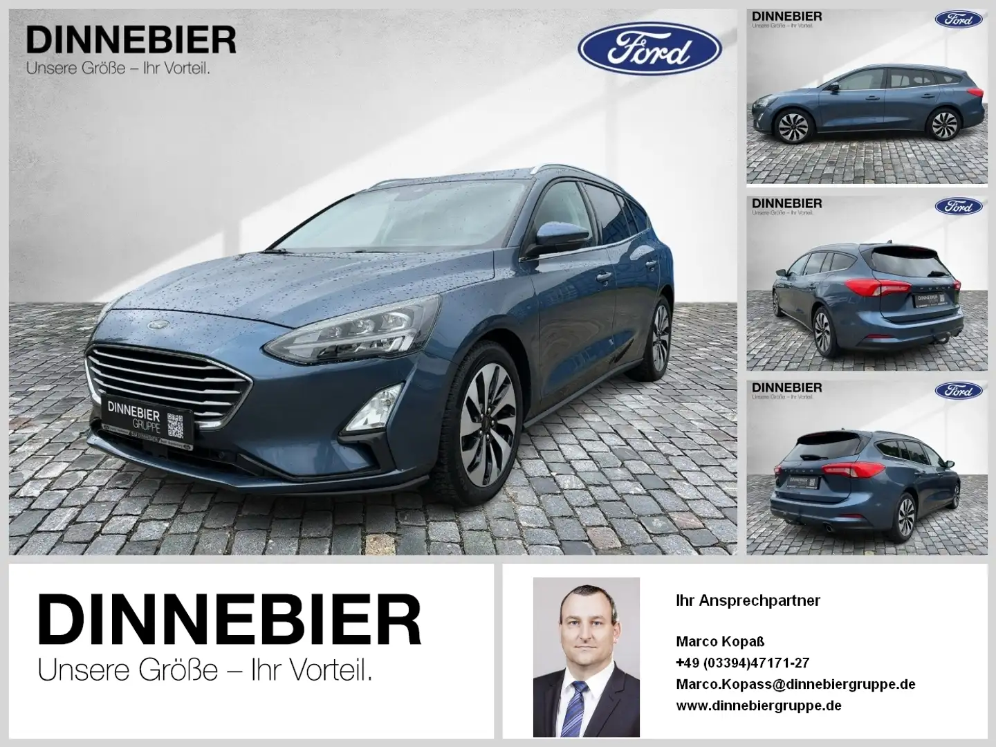 Ford Focus Cool & Connect 1.0L Ecoboost 125PS M6 Navi Bleu - 1